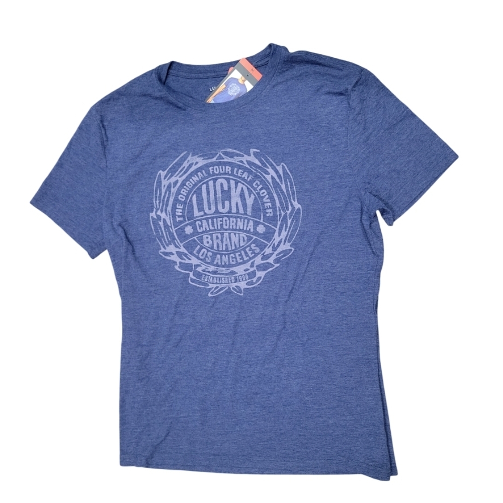 Lucky Brand Indigo Graphic Tee - Picture 1 of 6